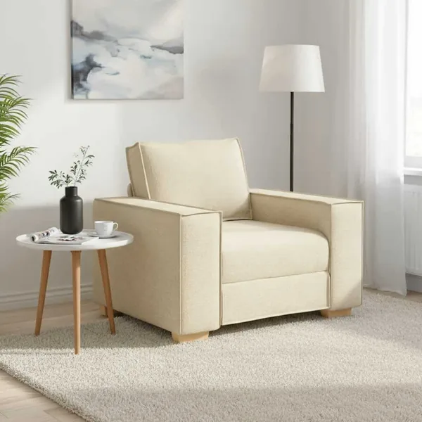 Canapé-chaise Crème 100x78x84 cm Tissu