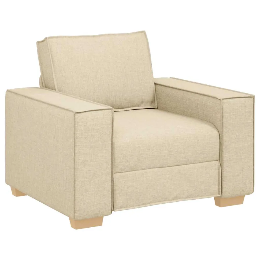 Canapé-chaise Crème 100x78x84 cm Tissu - 2