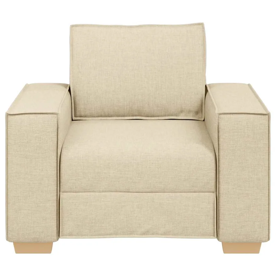 Canapé-chaise Crème 100x78x84 cm Tissu - 4
