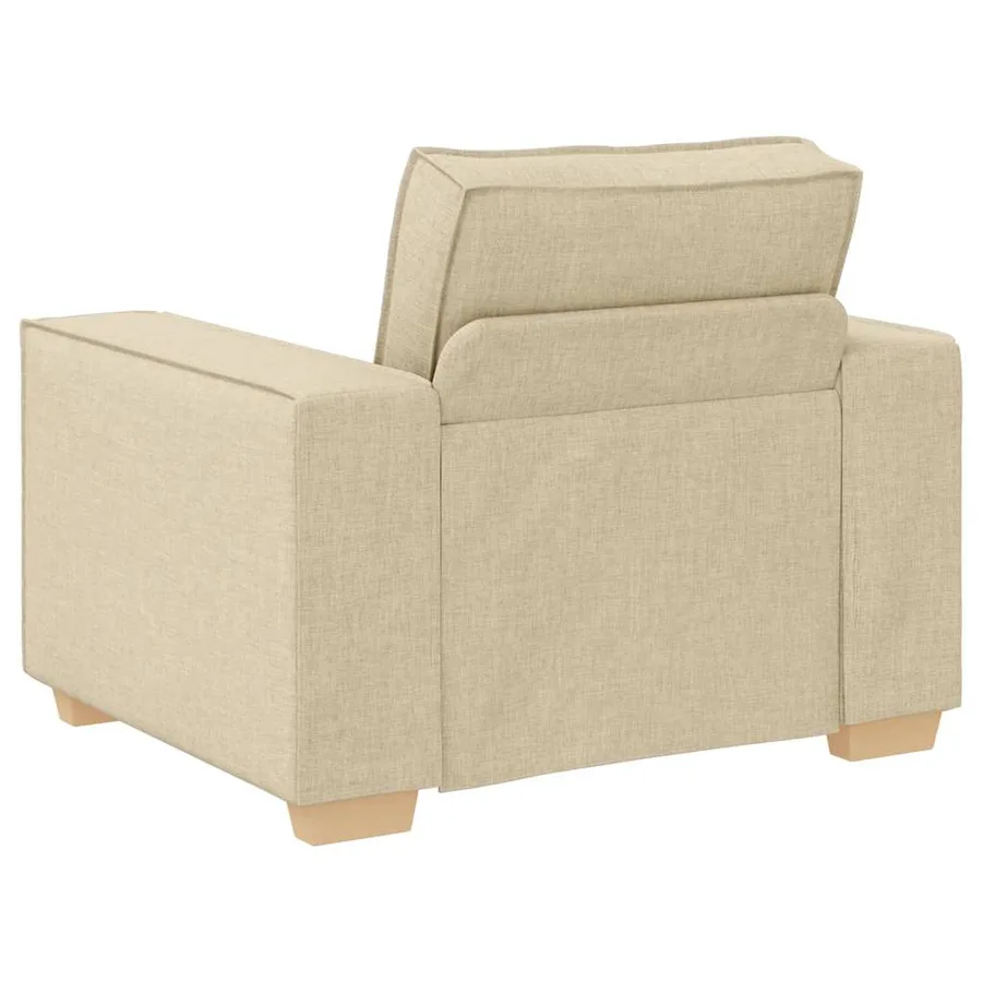 Canapé-chaise Crème 100x78x84 cm Tissu - 5