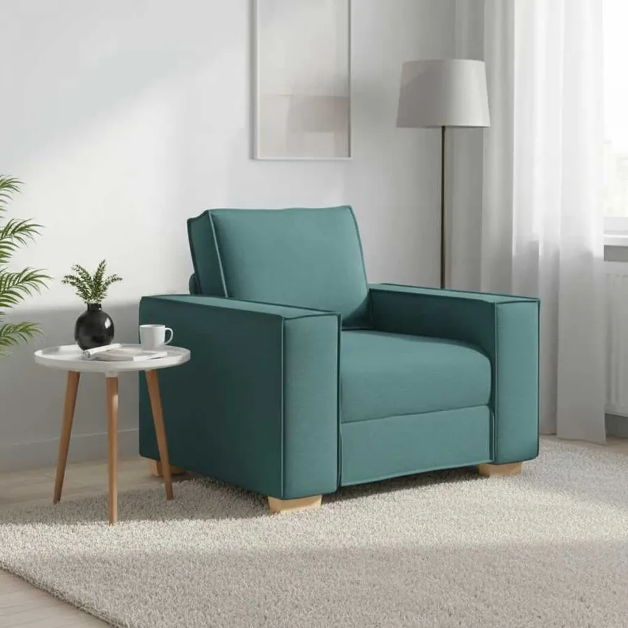 Canapé Fauteuil Vert Foncé 100x78x84 cm Tissu