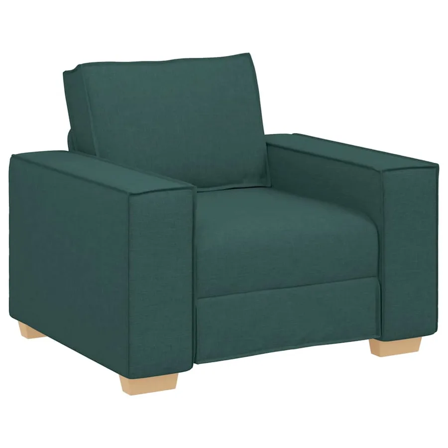 Canapé Fauteuil Vert Foncé 100x78x84 cm Tissu - 2