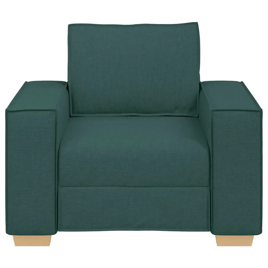 Canapé Fauteuil Vert Foncé 100x78x84 cm Tissu - 4