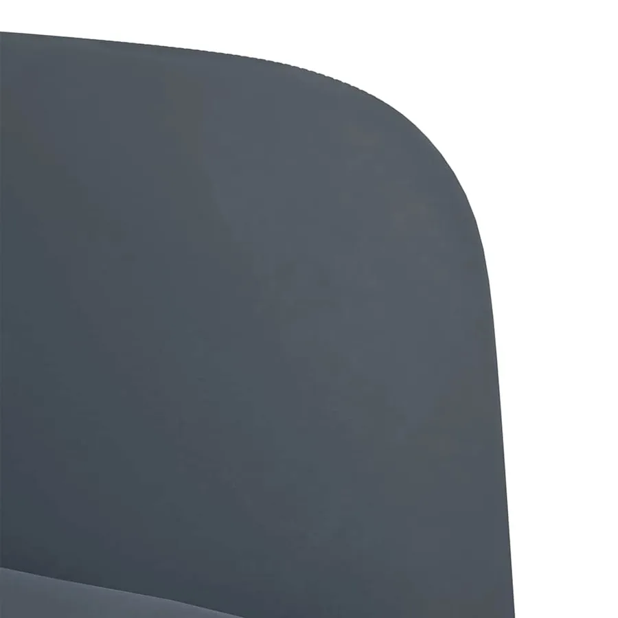 Canapé causeuse gris foncé 109 cm velours - 6