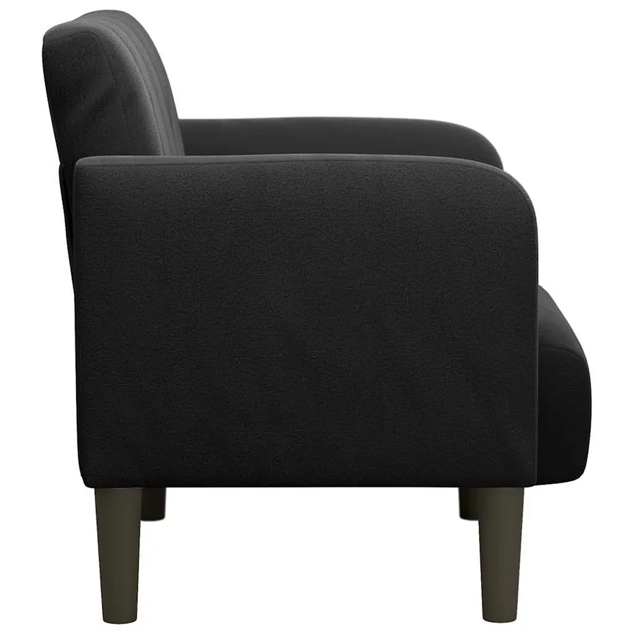 Fauteuil avec accoudoirs noir 54 cm velours - 4