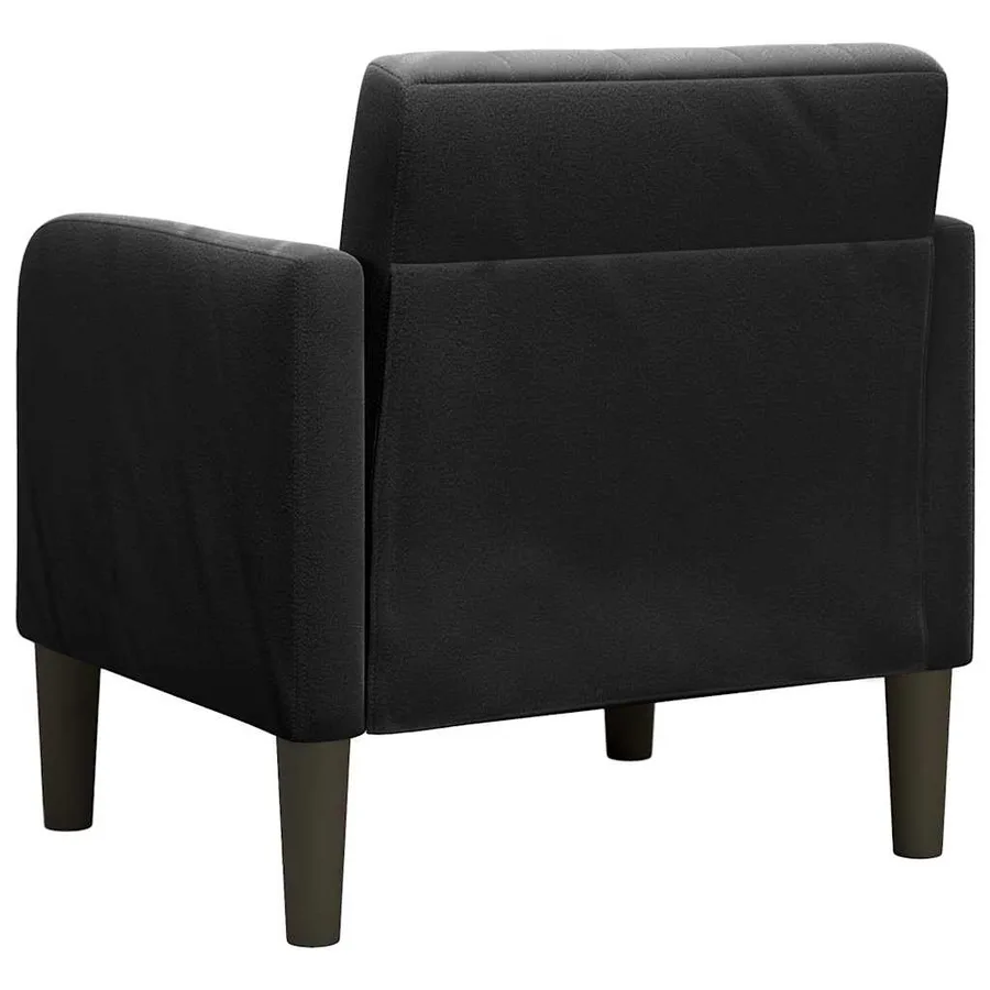 Fauteuil avec accoudoirs noir 54 cm velours - 5