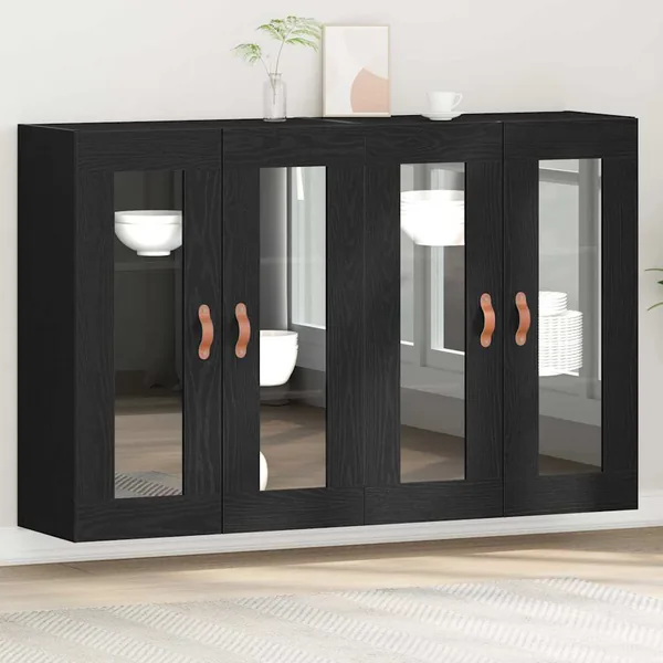 Cabinets muraux 2 pcs Chêne noir 69,5 x 34 x 90 cm