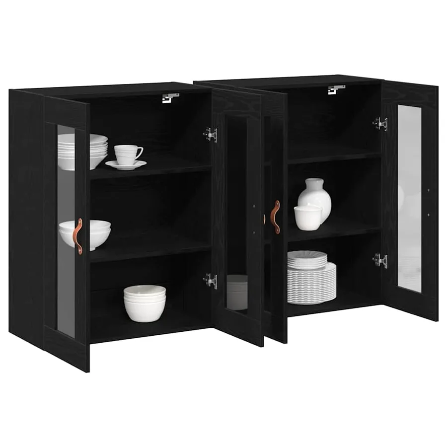 Cabinets muraux 2 pcs Chêne noir 69,5 x 34 x 90 cm - 3