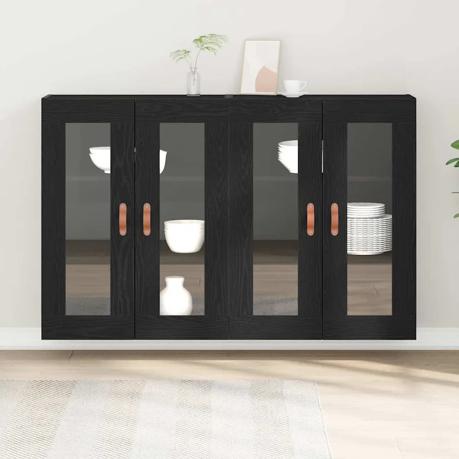Cabinets muraux 2 pcs Chêne noir 69,5 x 34 x 90 cm - 4