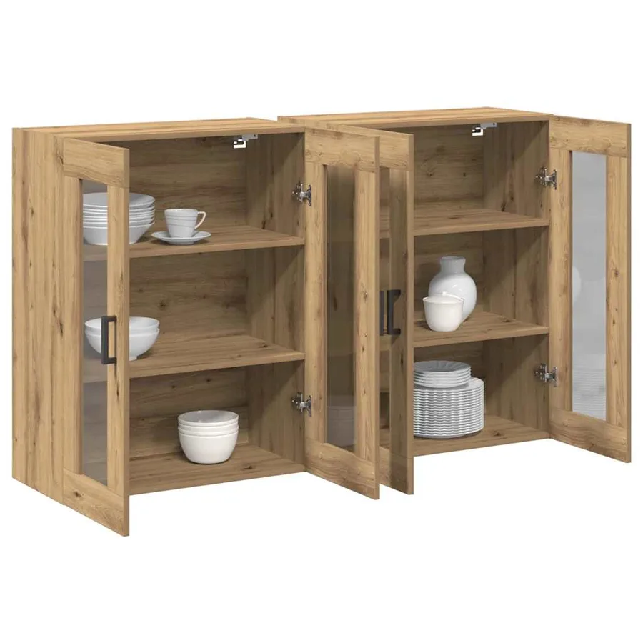 Cabinets muraux 2 pcs Chêne artisanal 69,5 x 34 x 90 cm - 3