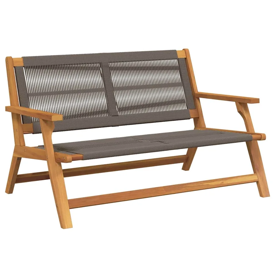 Banc de Détente de Jardin Gris Bois d'Acacia Massif - 2