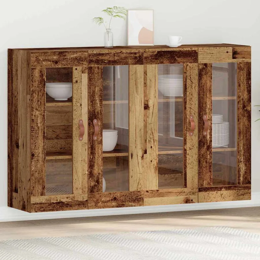 Cabinets muraux 2 pcs Bois Ancien 69,5 x 34 x 90 cm