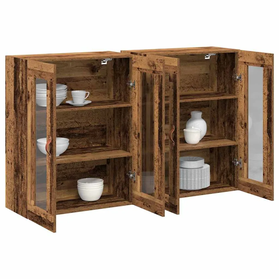 Cabinets muraux 2 pcs Bois Ancien 69,5 x 34 x 90 cm - 3
