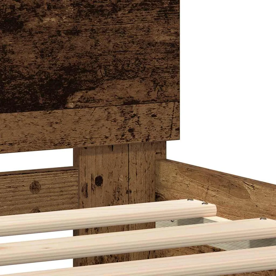 Cadre de lit Bois ancien 200 x 200 cm Bois d'ingénierie - 10