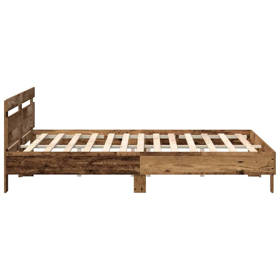 Cadre de lit Bois ancien 200 x 200 cm Bois d'ingénierie - 7