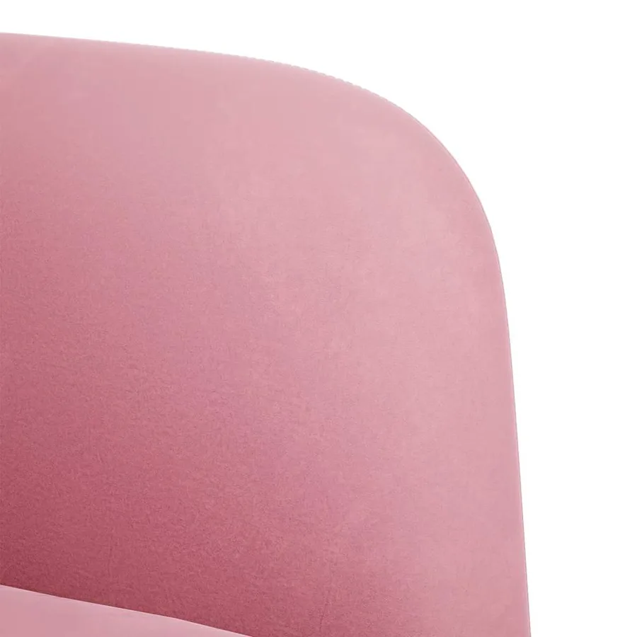 Fauteuil avec accoudoirs rose 54 cm velours - 6