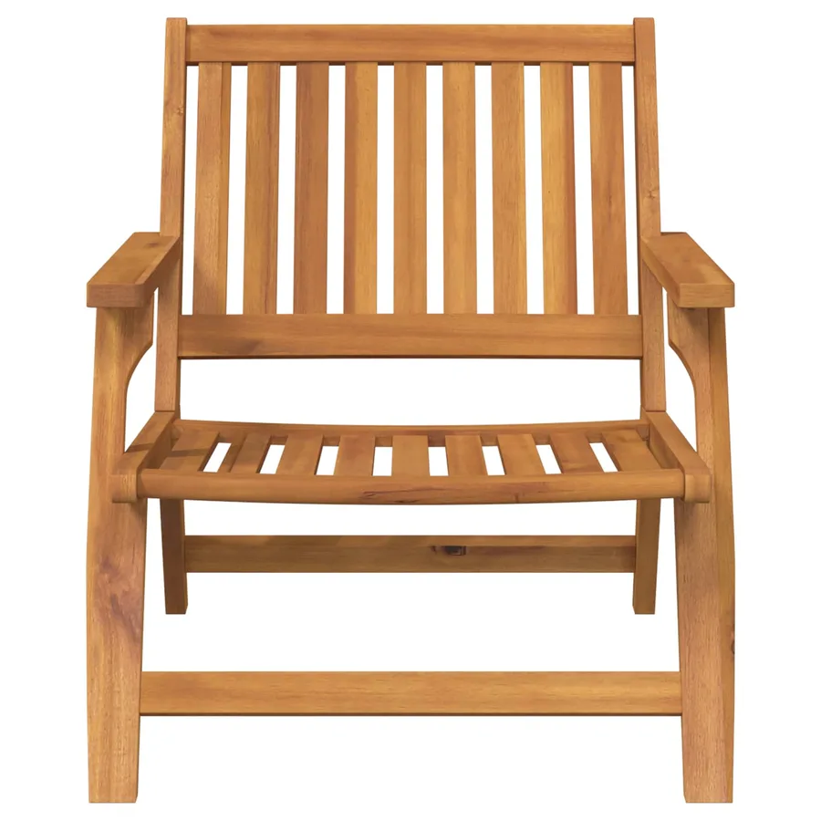 Banc de Relaxation 2 pcs Marron Bois d'Acacia Massif - 3