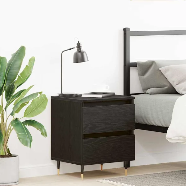 Cabinet de chevet Chêne noir 40 x 35 x 50 cm Bois d'ingénierie