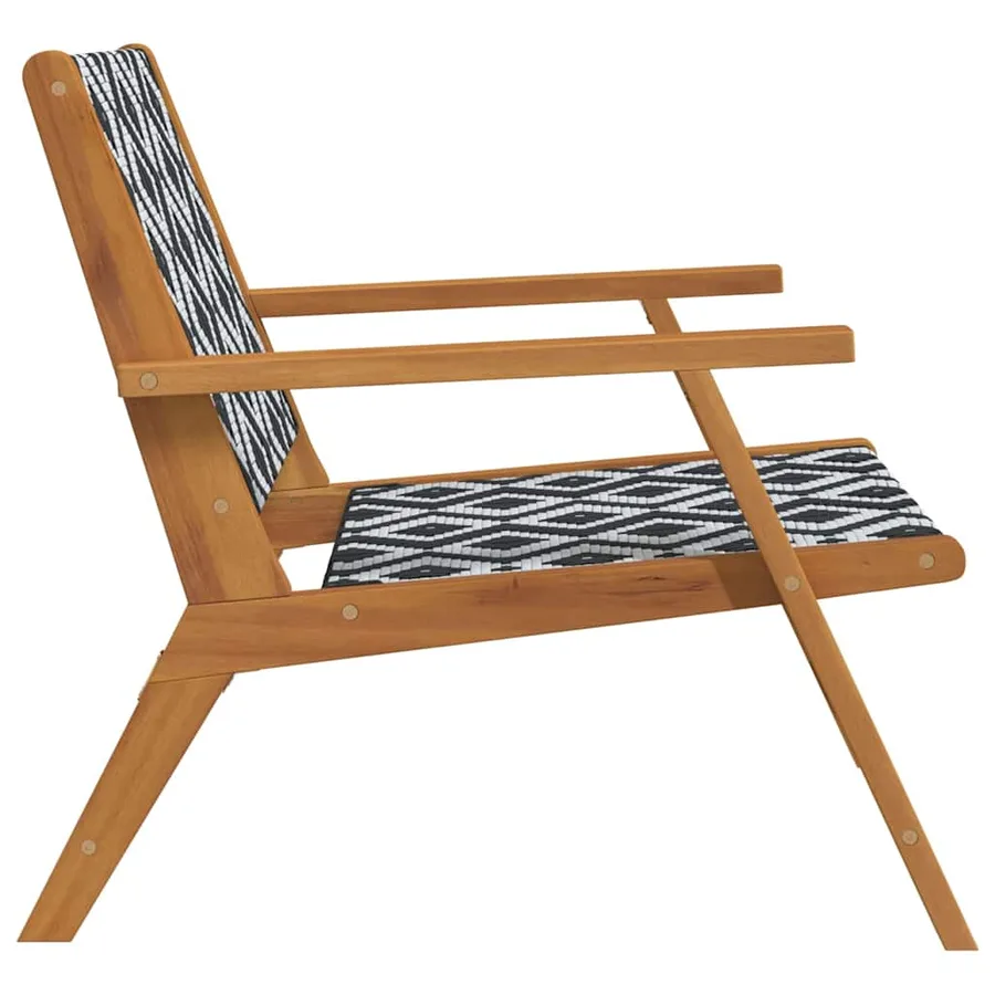 Chaise de Détente de Jardin 2 pcs Noir et Blanc - 7