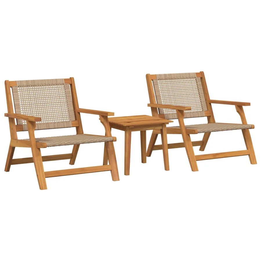 Chaises de jardin avec table 3 pcs Noir et Blanc - 12