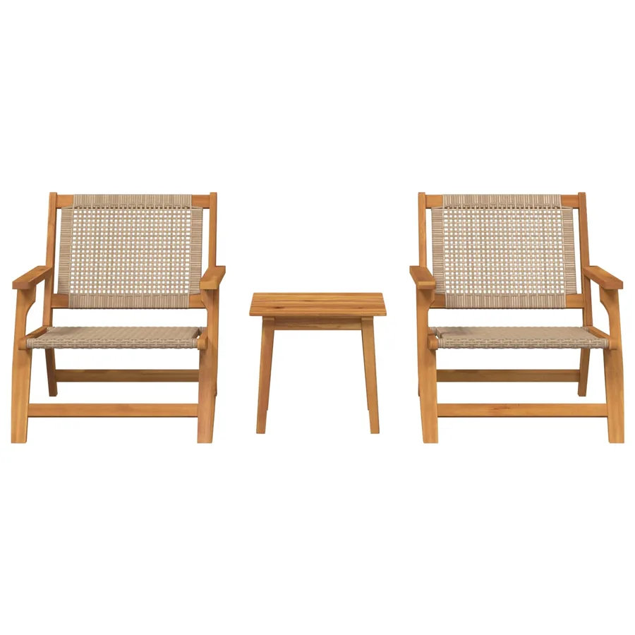 Chaises de jardin avec table 3 pcs Noir et Blanc - 14