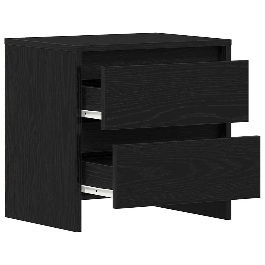Cabinet de chevet avec tiroir Chêne noir 45 x 34 x 44,5 cm - 5