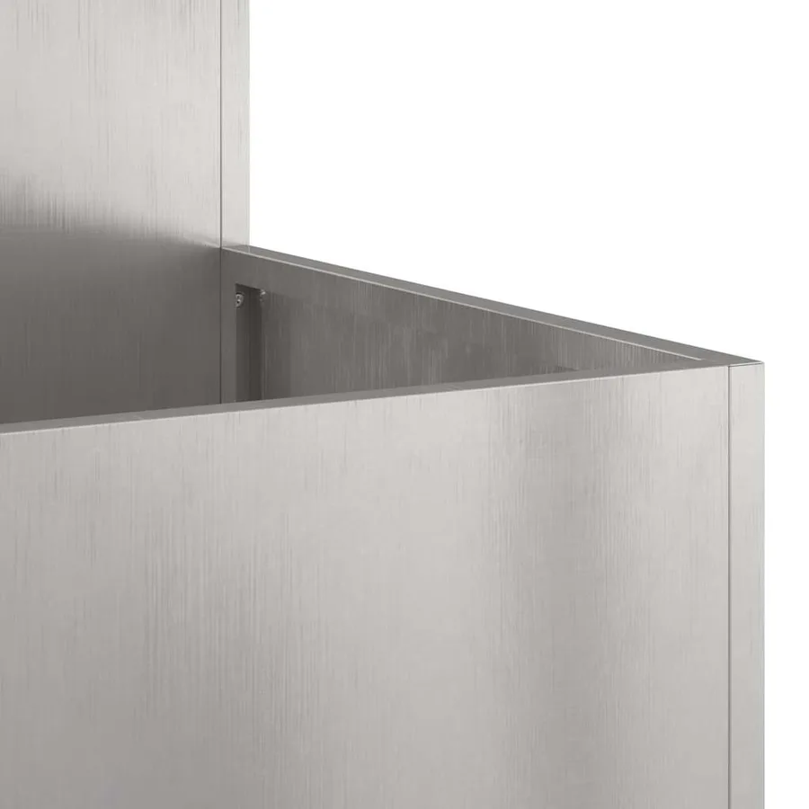 Cache-pot de jardin Argent 80 x 80 x 48 cm Acier inoxydable - 9