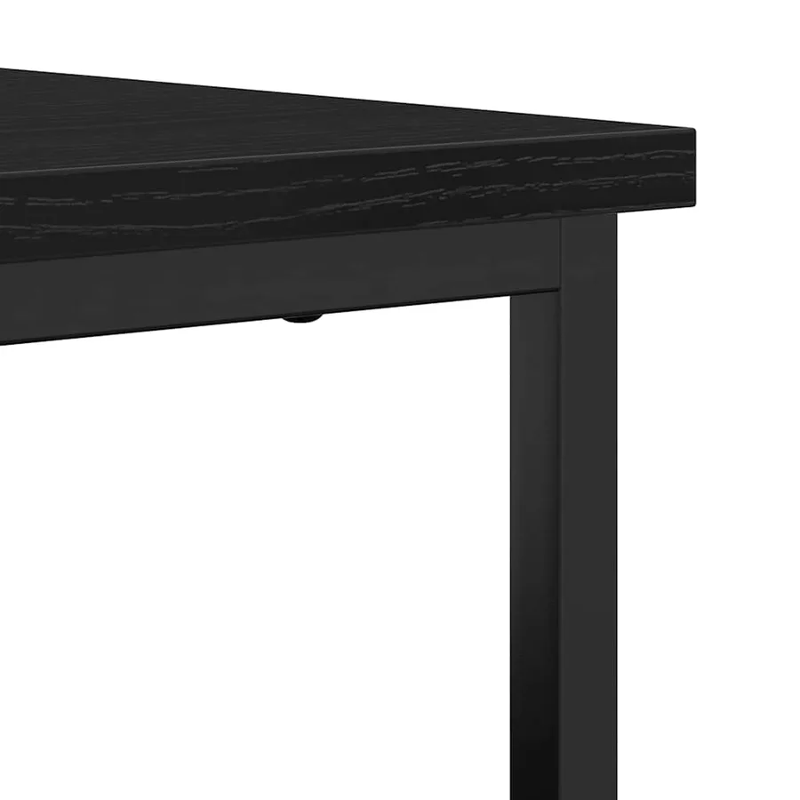 Buffet Chêne noir 100 x 35 x 80 cm Bois d'ingénierie - 9