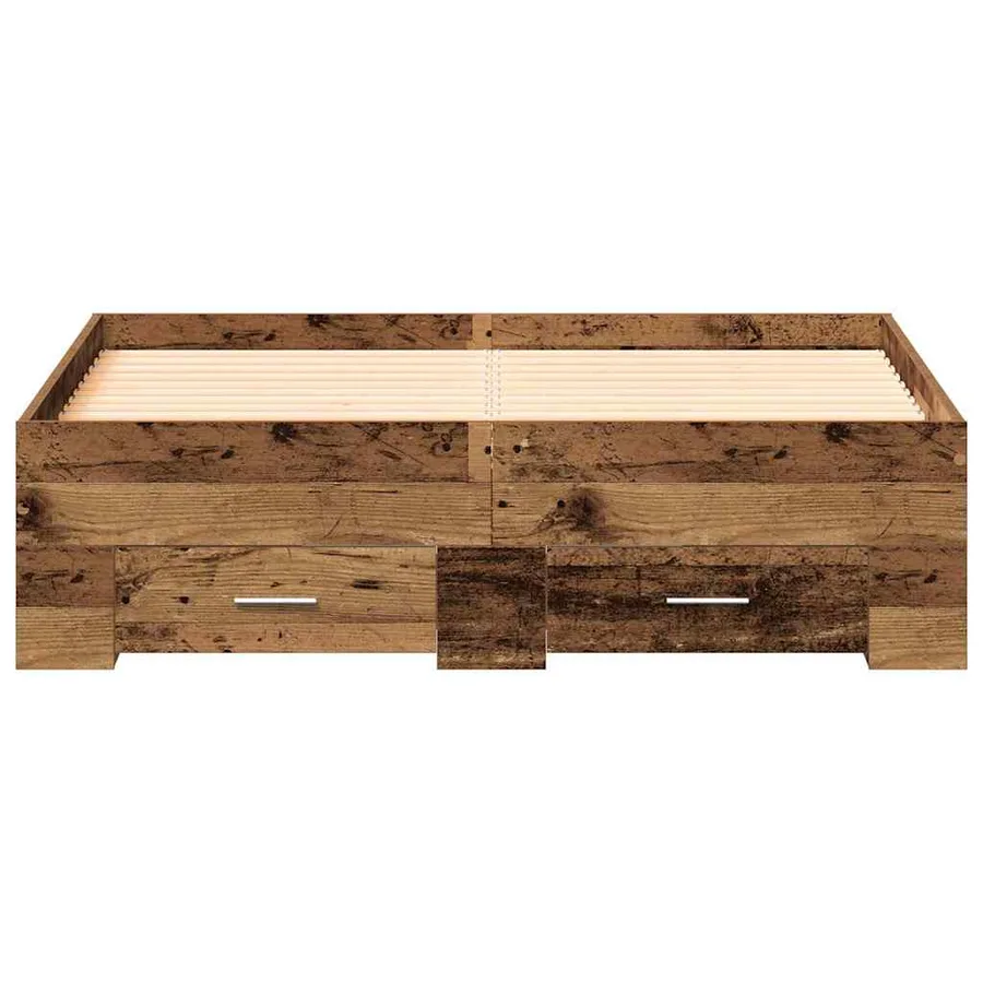 Cadre de lit Bois Ancien 120 x 190 cm Bois d'ingénierie - 5