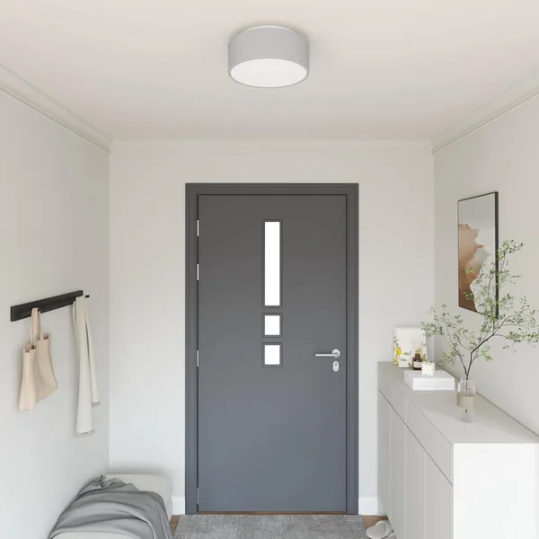 Lampe de plafond Gris 30 x 30 x 13,5 cm tissu