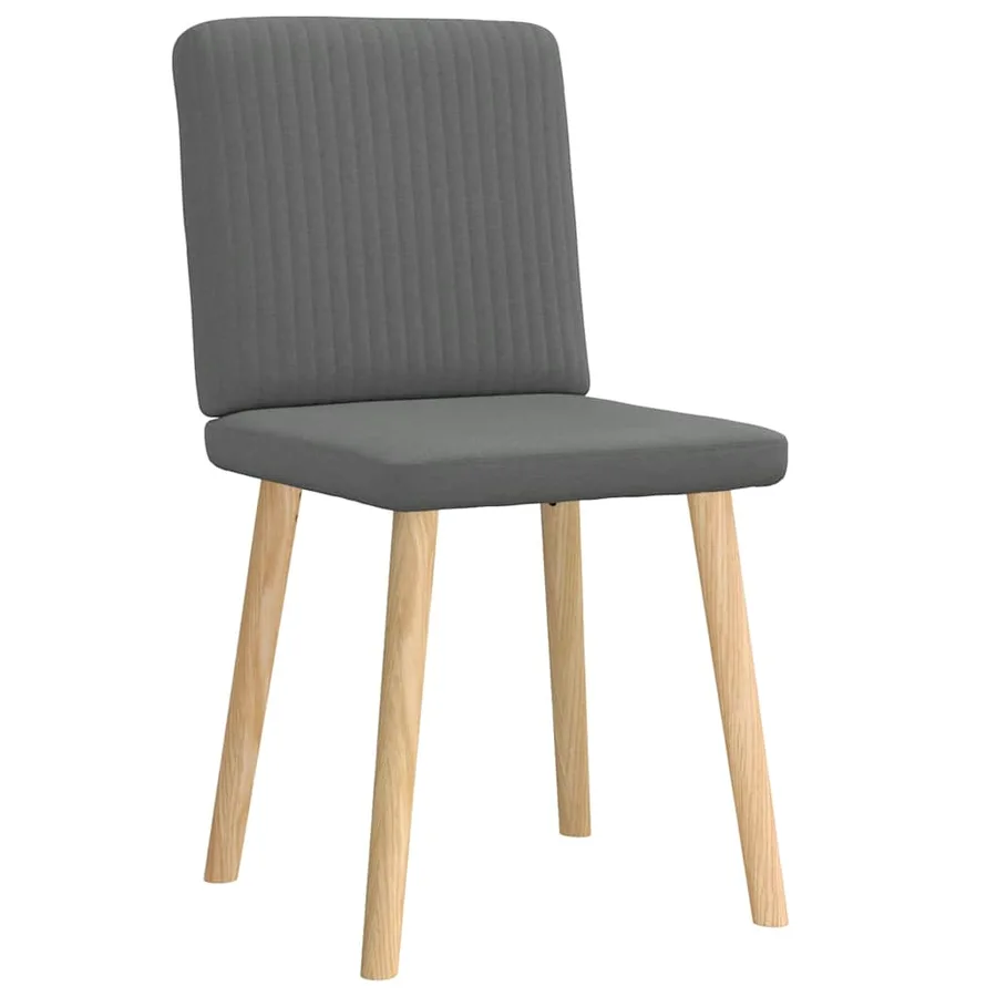 Chaises à manger lot de 2 gris foncé tissu - 3