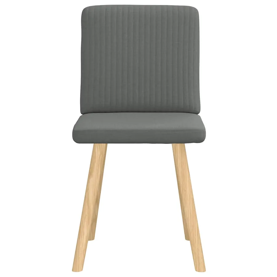 Chaises à manger lot de 2 gris foncé tissu - 4