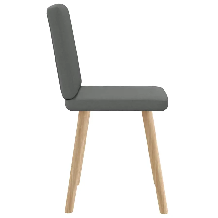 Chaises à manger lot de 2 gris foncé tissu - 5