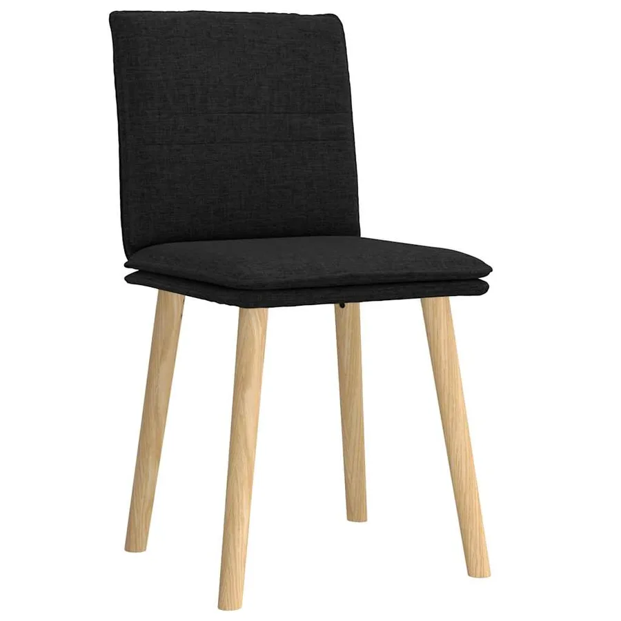 Chaises à manger lot de 2 noir tissu - 3
