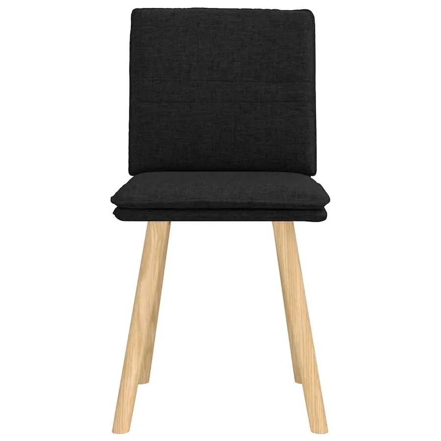 Chaises à manger lot de 2 noir tissu - 4