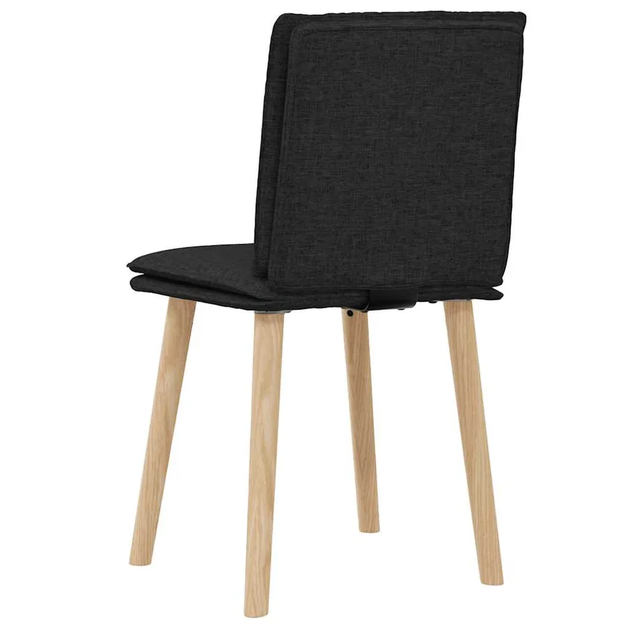 Chaises à manger lot de 2 noir tissu - 6