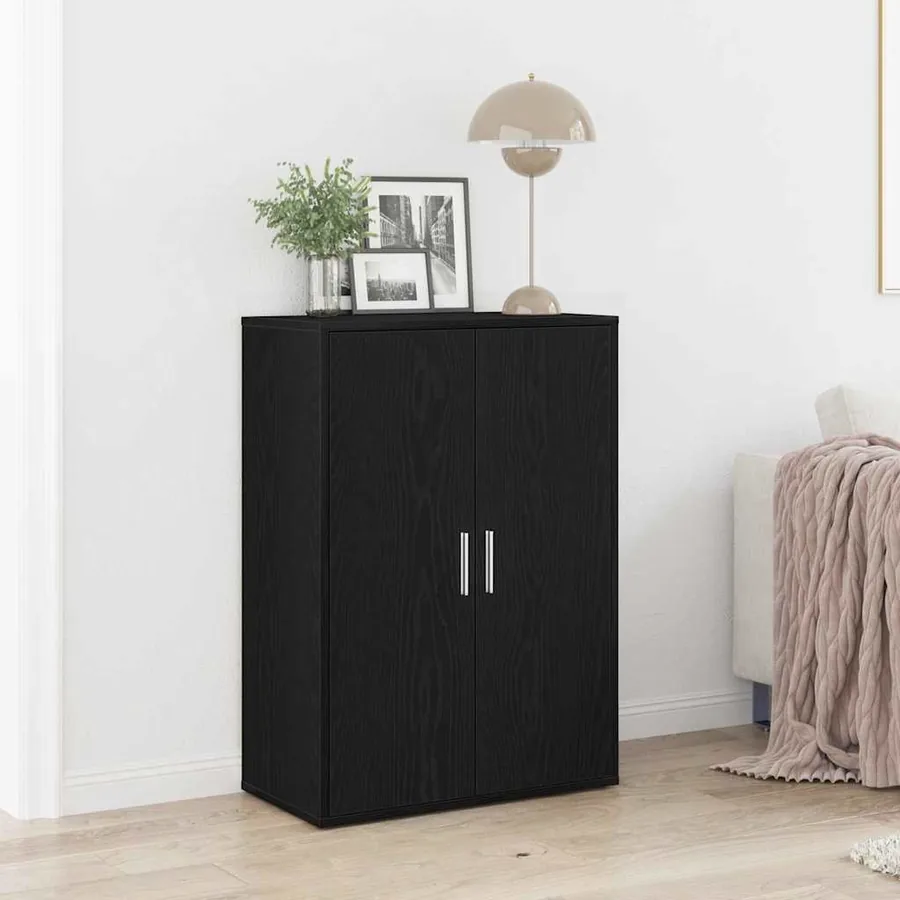 Buffet Chêne noir 60 x 31 x 84 cm Bois d'ingénierie