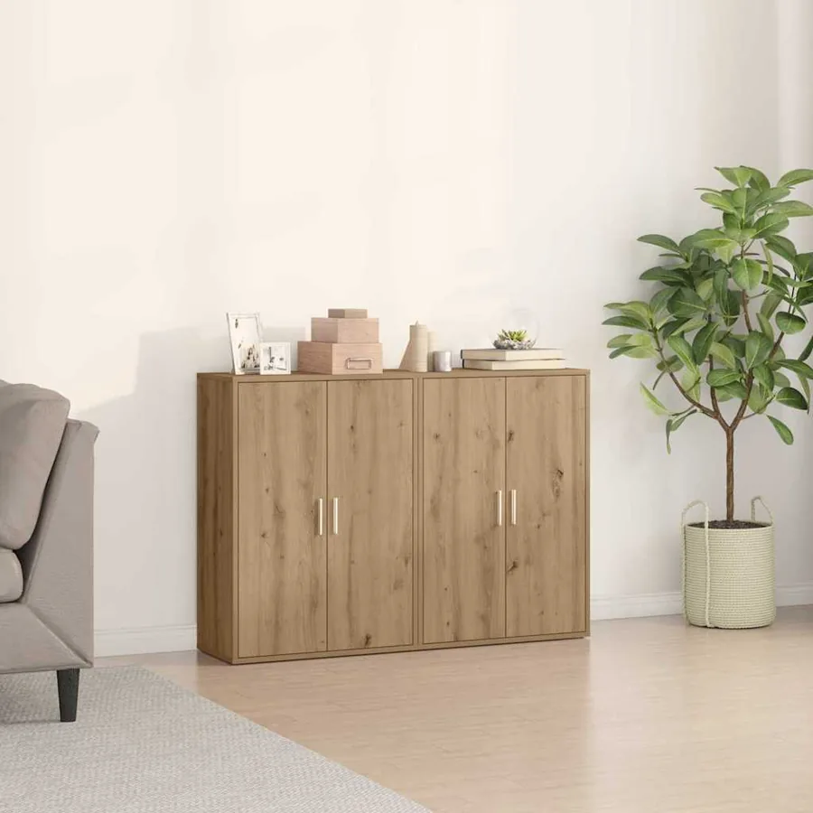 Buffet 2 pcs Chêne artisanal 60 x 31 x 84 cm Bois d'ingénierie