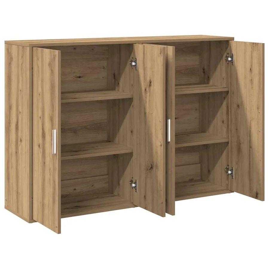 Buffet 2 pcs Chêne artisanal 60 x 31 x 84 cm Bois d'ingénierie - 5