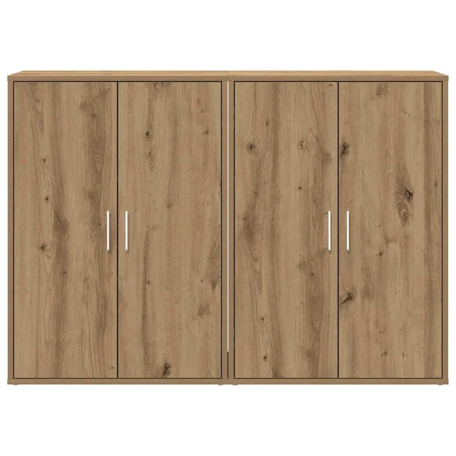 Buffet 2 pcs Chêne artisanal 60 x 31 x 84 cm Bois d'ingénierie - 6