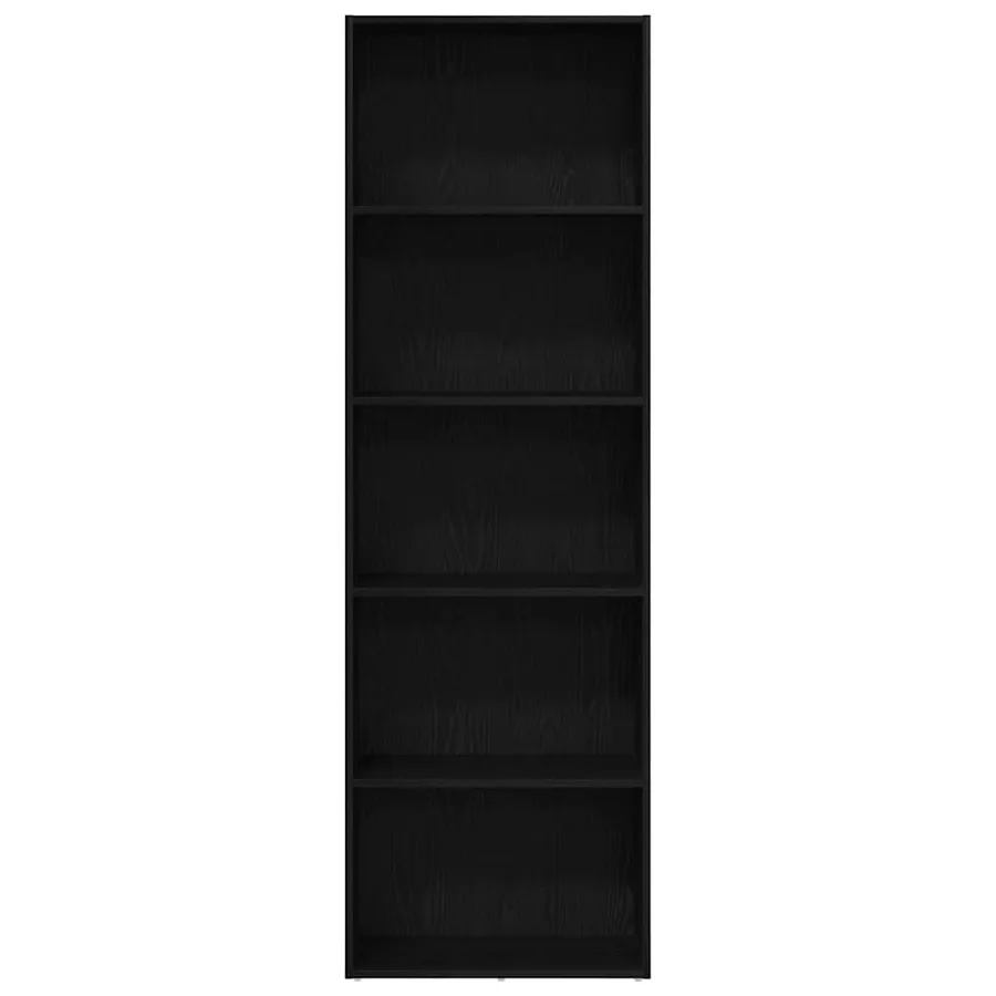 Bibliothèque chêne noir 60x30x189 cm bois d'ingénierie - 4