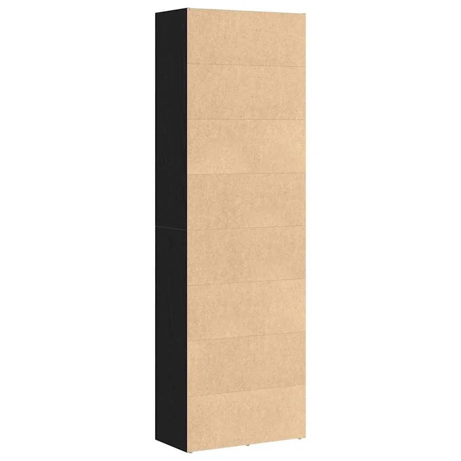 Bibliothèque chêne noir 60x30x189 cm bois d'ingénierie - 5