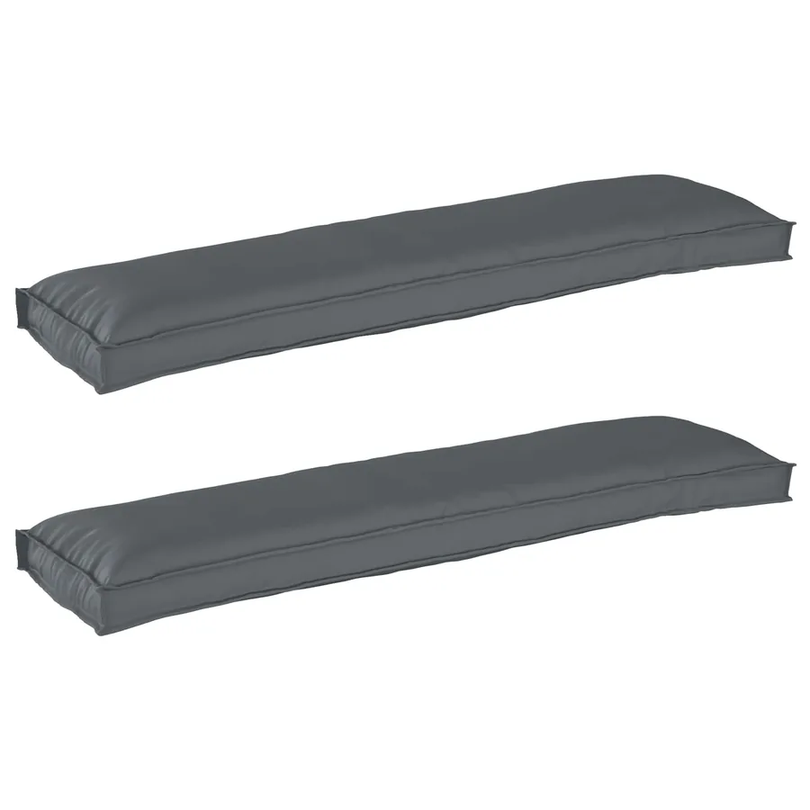 Set de coussins de palette 2 pcs Anthracite 150 x 40 x 8 cm