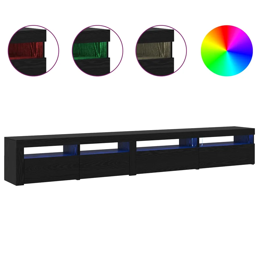 Ensemble meuble TV 3 pcs Chêne noir 270 x 35 x 40 cm - 4
