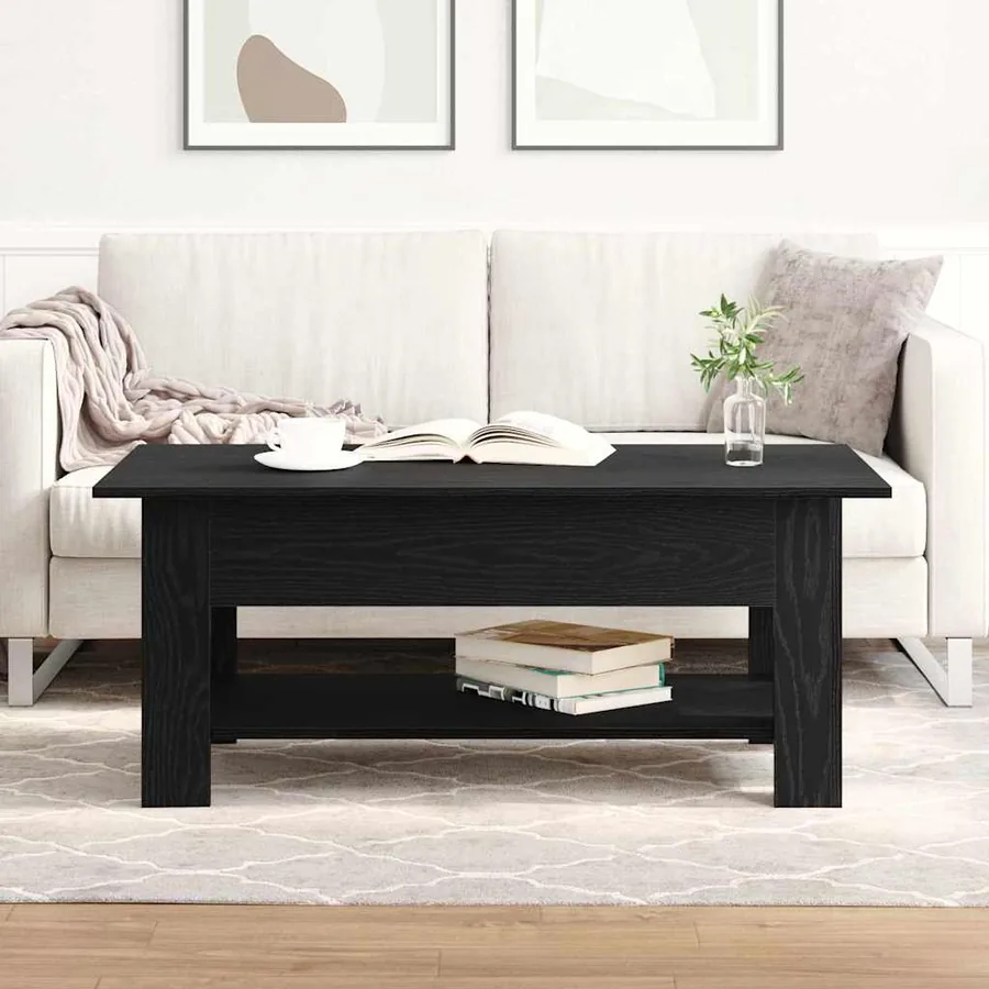 Table basse Chêne noir 102 x 55 x 42 cm Bois d'ingénierie