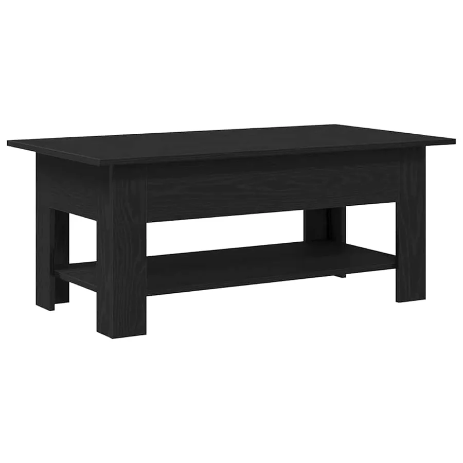 Table basse Chêne noir 102 x 55 x 42 cm Bois d'ingénierie - 2