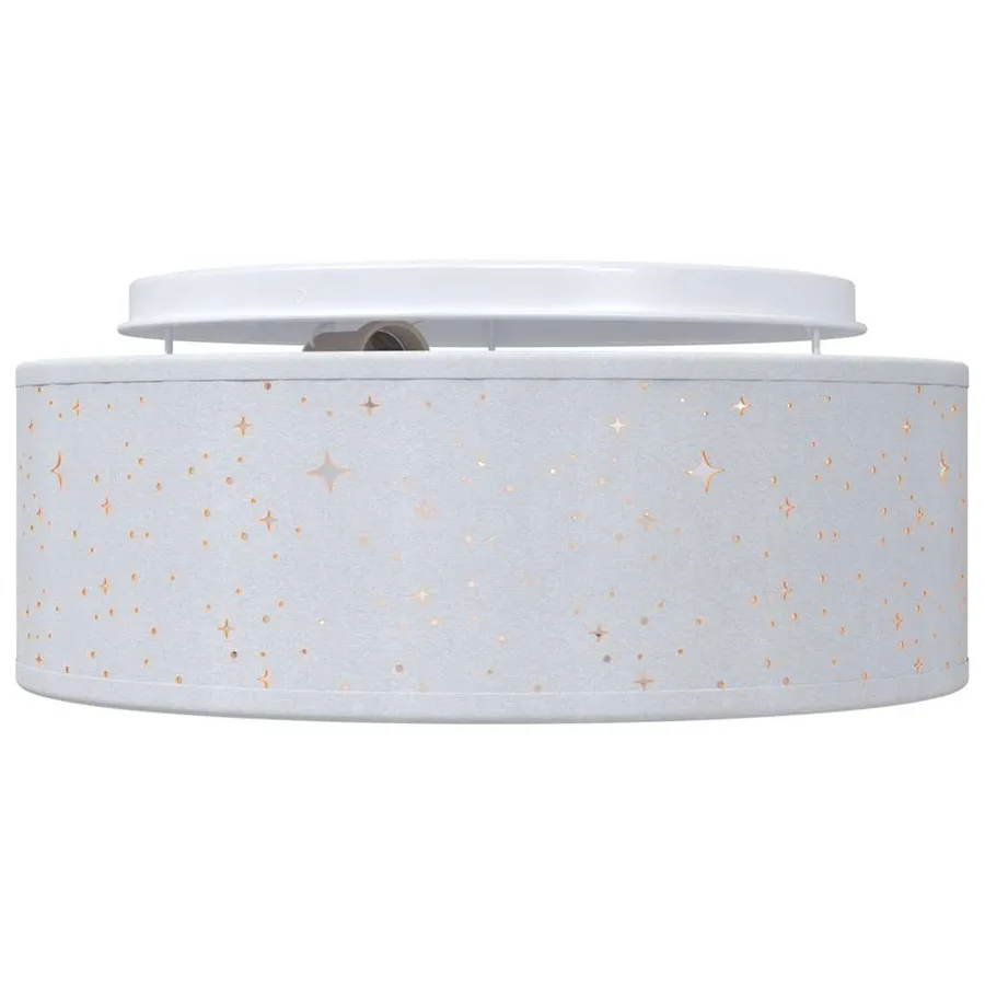 Lampe de plafond Gris 30 x 30 x 13,5 cm tissu - 5