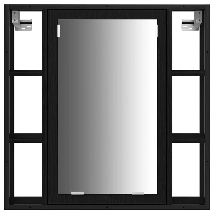 Ensemble de mobilier de salle de bain 3 pcs Chêne noir - 7