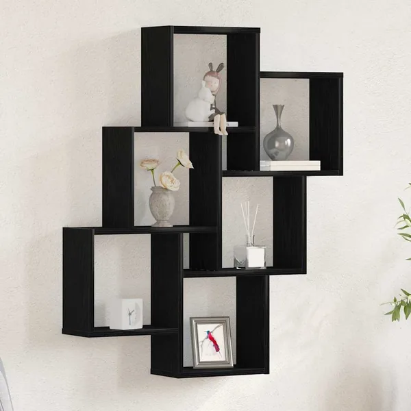 Étagère Murale Chêne noir 78 x 15 x 93 cm Bois d'ingénierie