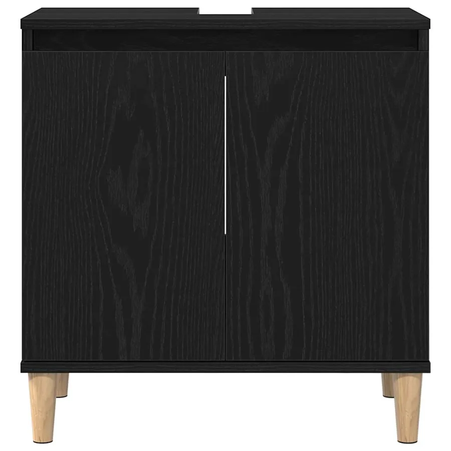 Ensemble de mobilier de salle de bain 3 pcs Chêne noir - 10